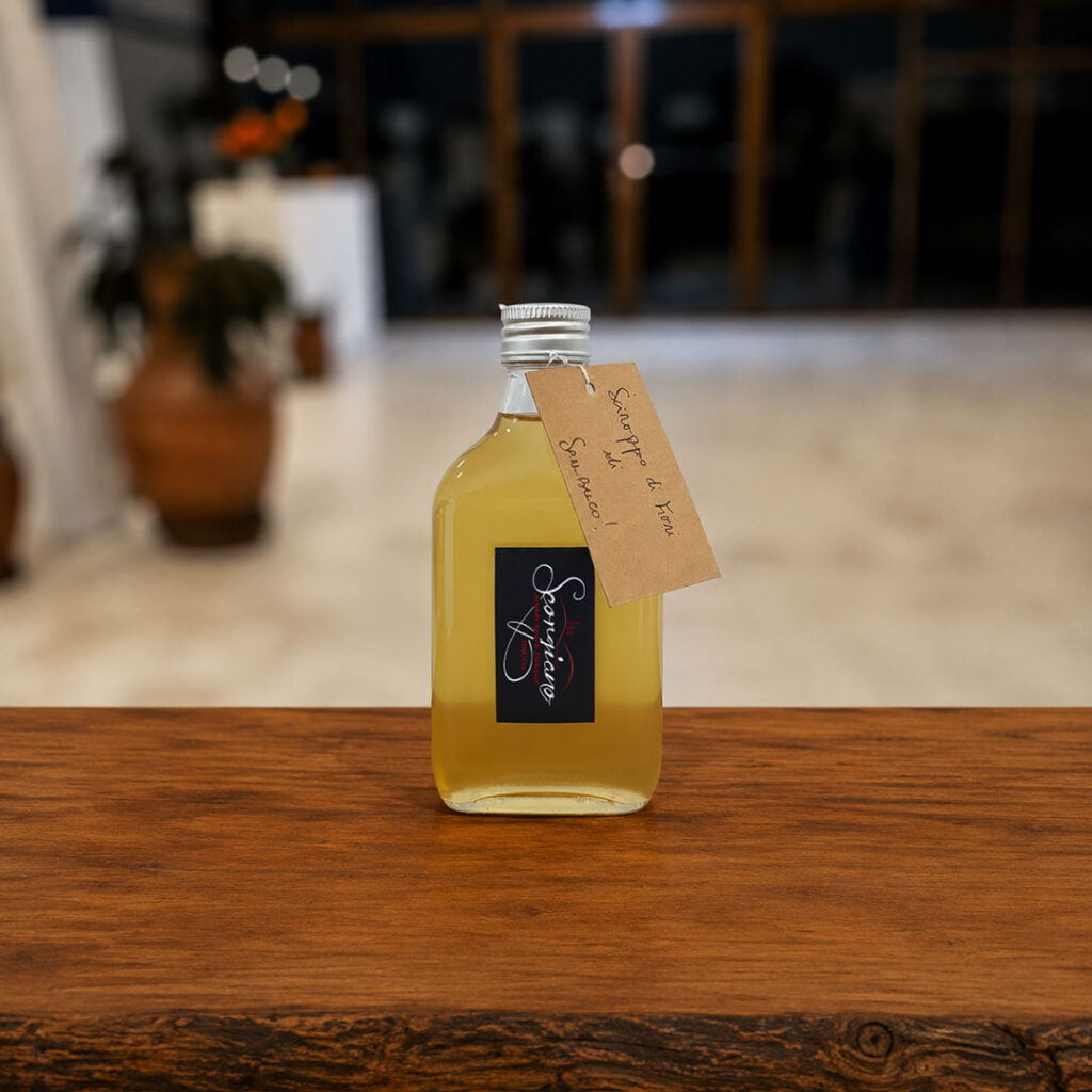 Sciroppo di fiori di sambuco – bottiglietta di sciroppo